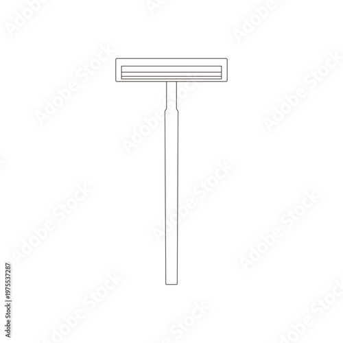 razor line icon simple shaving hygiene bathroom vector