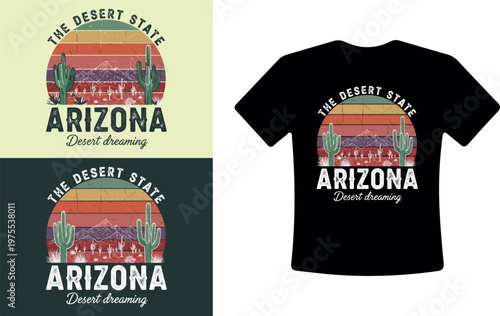 Arizona desert dream t-shirt design vector graphics