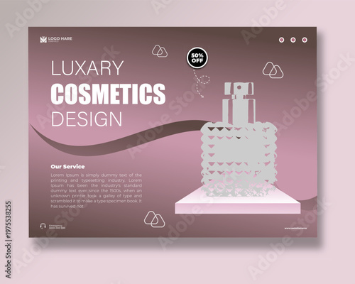 Luxary Cosmetics Banner Design Template