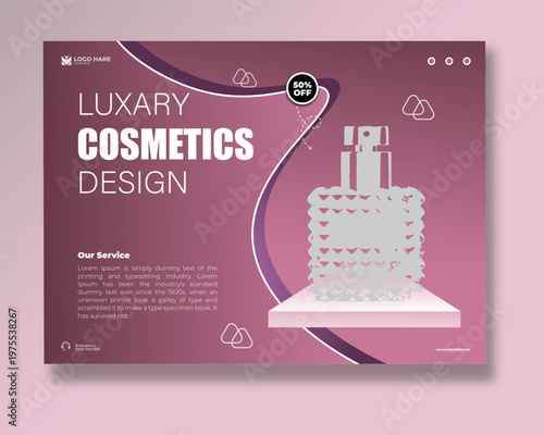 Luxary Cosmetics Banner Design Template