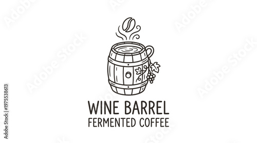 Wine Barrel Fermented Coffee Logo