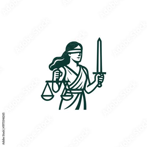 Themis Justice Goddess Logo