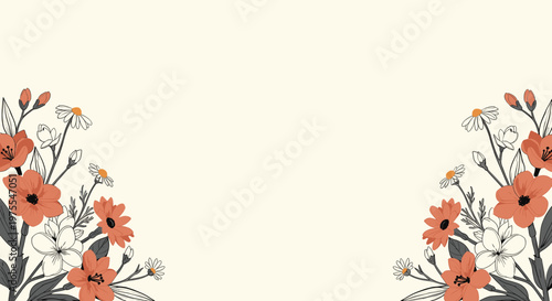 A delicate floral illustration evokes a sense of natural beauty. Ideal for backgrounds, spring-themed projects, or adding a touch of elegance to websi