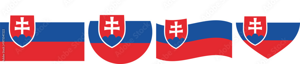 Fototapeta premium Slovakia flag illustrator country flags symbol National Collection International Set