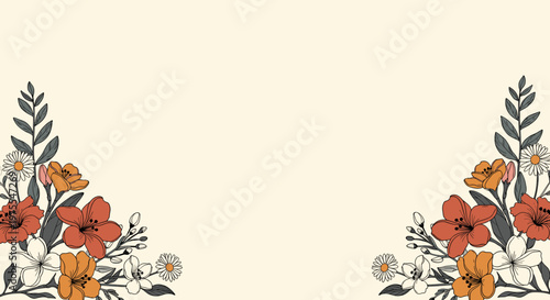 A vibrant, digitally created floral illustration evoking feelings of joy and freshness. Ideal for spring themes, greeting cards, or website background