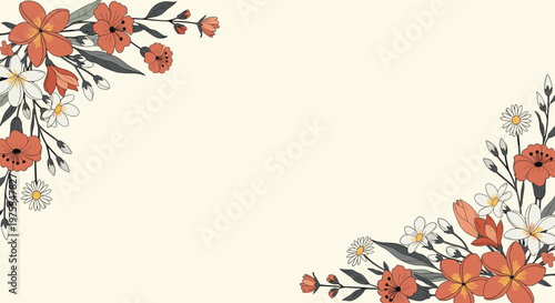 A delicate floral illustration creates a calm and inviting atmosphere. Perfect for backgrounds, website elements, or adding a touch of nature to any d