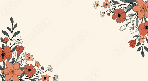 A vibrant, digitally-created floral arrangement evokes feelings of serenity and growth. Perfect for backgrounds, branding, or spring-themed marketing 