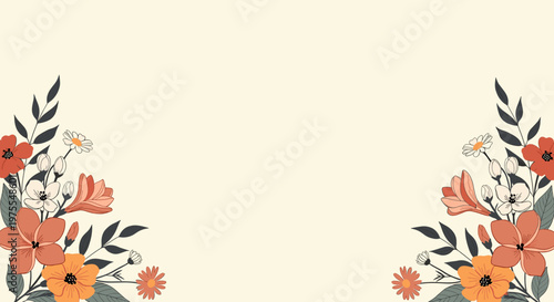 A vibrant, modern floral illustration evokes feelings of growth and tranquility. Perfect for branding, website backgrounds, or springtime marketing ma