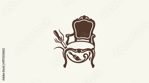 Elegant Antique Chair Repair and Restoration Logo