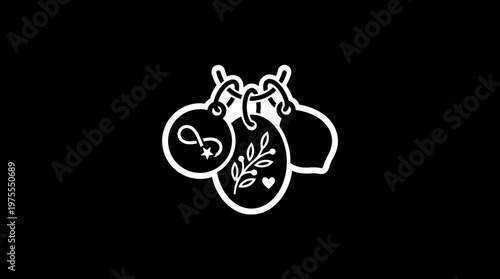 Minimalist Tag Charms with Symbols