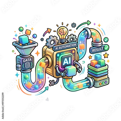 Artificial Intelligence Technology Concept Illustration.