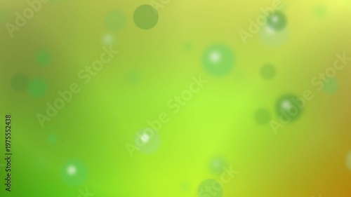 Abstract Soft Bokeh Background with Green and Orange Gradient and Blurry Light Circles