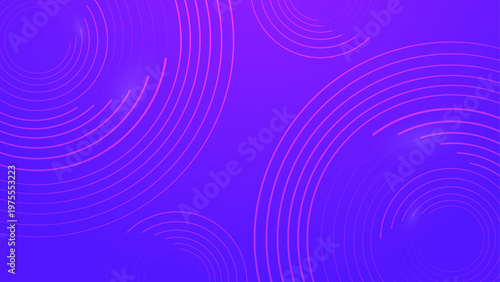 Deep purple and blue background with glowing orbital circles and technical line patterns for futuristic digital interface