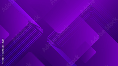 Sophisticated dark purple background with layered rounded square shapes and diagonal line patterns for premium corporate use