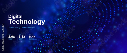 Abstract Circular Line Trails Moving in Circle. Blue Digital Business or Science Background. Medical Research or Tech Innovation Online Webinar Presentation Event. Sound Wave Circles Vector.