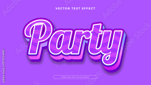 Energetic purple 3D editable text effect with a wavy pattern for music festivals and nightlife event promotions