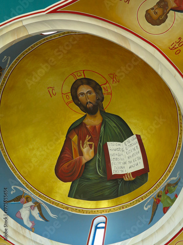 17.06.2025, Paphos, Cyprus: Ancient painting in the Orthodox church