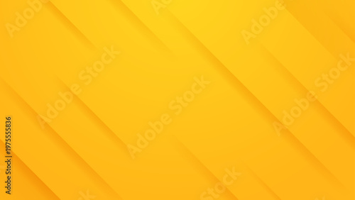Creative bright yellow gradient background with elegant diagonal paper cut style lines and soft shadows for modern corporate presentation