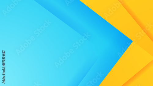 Clean and modern abstract background with overlapping cyan and yellow triangular arrow shapes for business branding