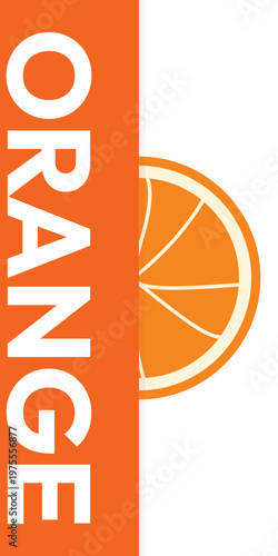 Simple flat orange fruit background