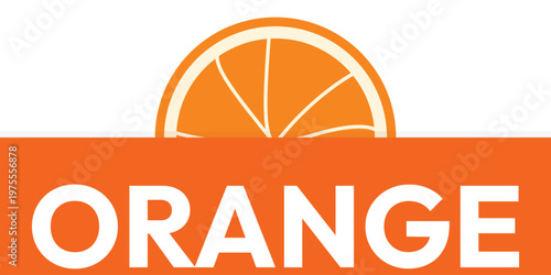 Simple flat orange fruit background