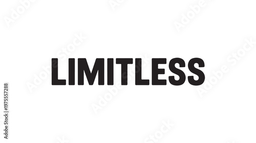 Limitless Motivation Typography Vector for Business Success and Personal Potential