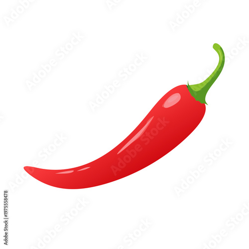 Isolated on a white background, these fresh and organic red hot chili peppers provide a spicy burst of ripe heat and vibrant color to any healthy food ingredient or vegetable dish