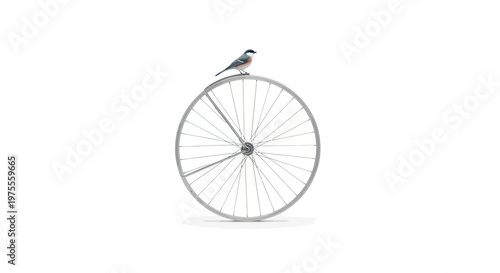 Vintage penny farthing bicycle, old-fashioned bike, retro wheel, cycling icon