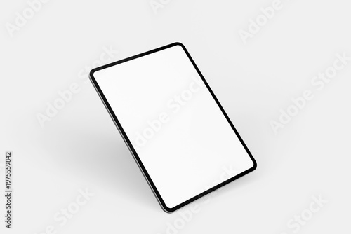 Tablet with blank screen isolated