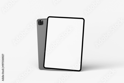 Tablet with blank screen isolated