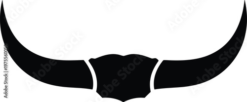 Tableau sur toile minimalist bull horns icon vector illustration isolated on white background for