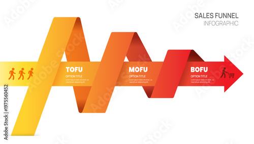 Sales funnel Infographic diagram template for business. Modern Arrow Timeline 3 steps, presentation vector infographics.