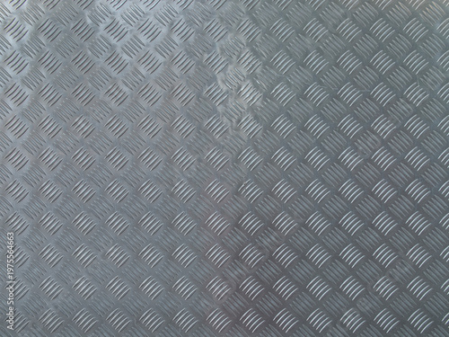 Industrial Diamond Plate Metal Texture: Non-Slip Steel Background with Copy Space