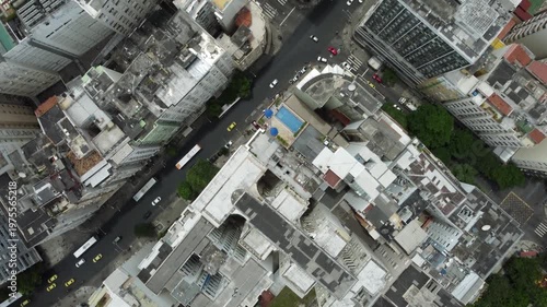 aerial view of modern building in the city
