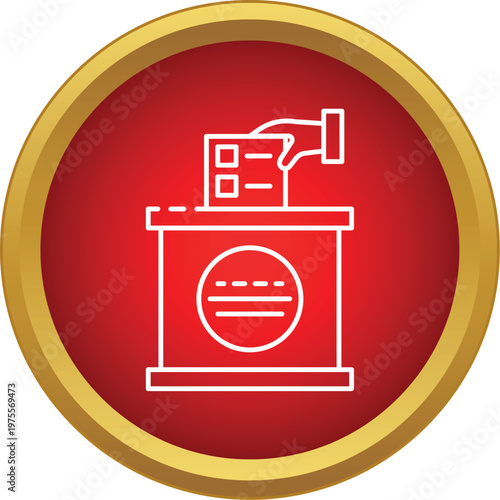 Hand placing a ballot in a voting box, symbolizing elections and democratic choice