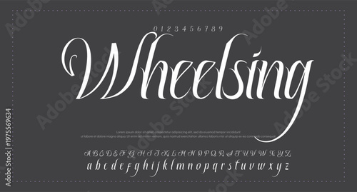 Font lettering handwritten  