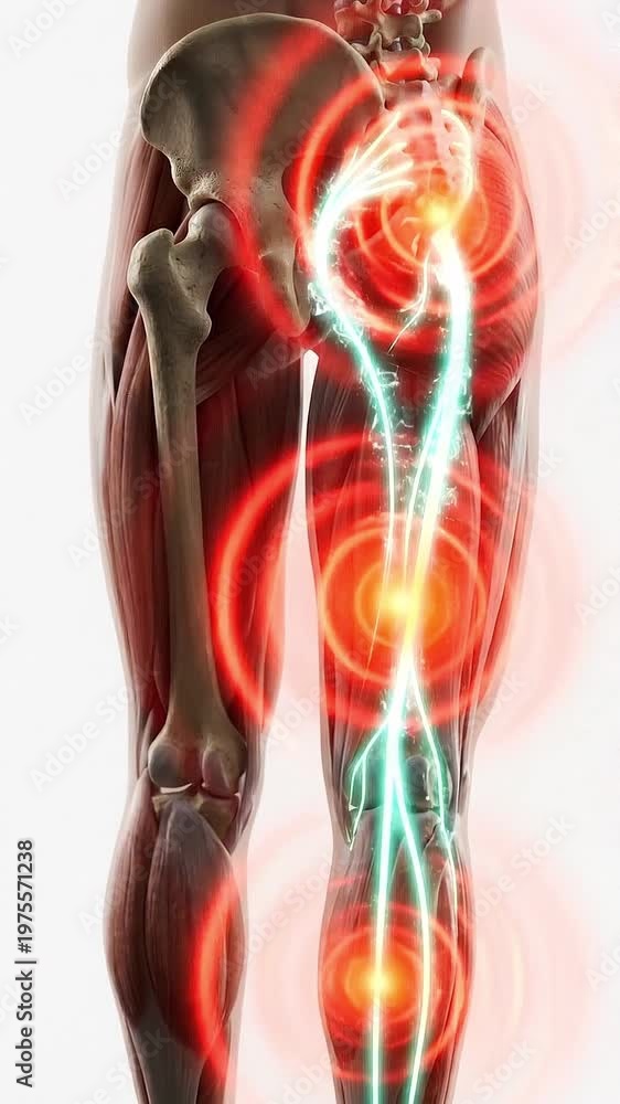 Video „Sciatica Sciatic Nerve Pain Radiating Leg Hip Lumbar Spine Lower ...
