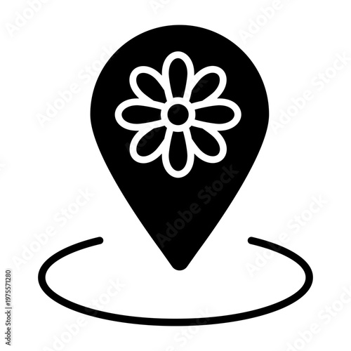 Flowers icon vector. Flower delivery Illustration sign. Flower shop symbol. Garden logo.