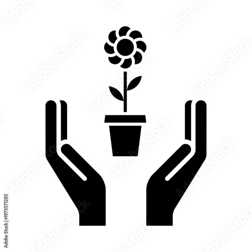 Flowers icon vector. Flower delivery Illustration sign. Flower shop symbol. Garden logo.