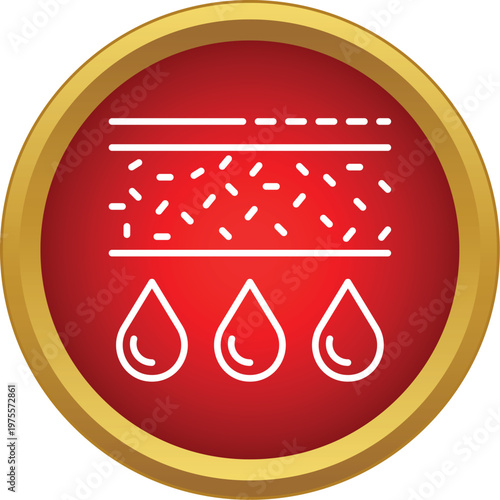 Skin layers retaining moisture with descending water droplets