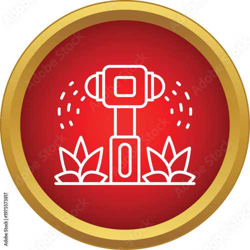 Garden sprinkler spraying water on plants, providing irrigation for lawn care