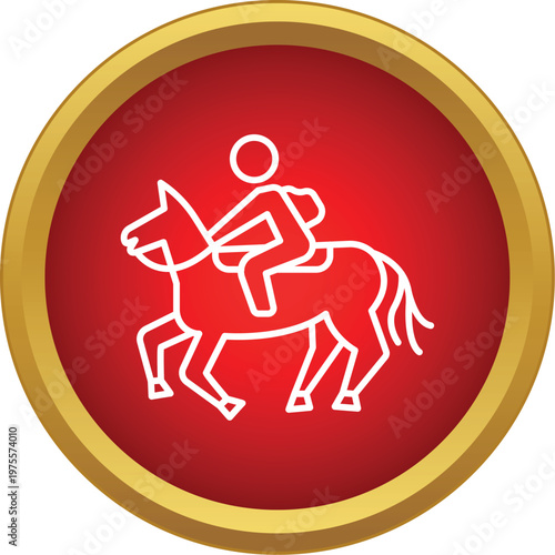 Person riding a horse, representing equestrian sports and horse riding activities