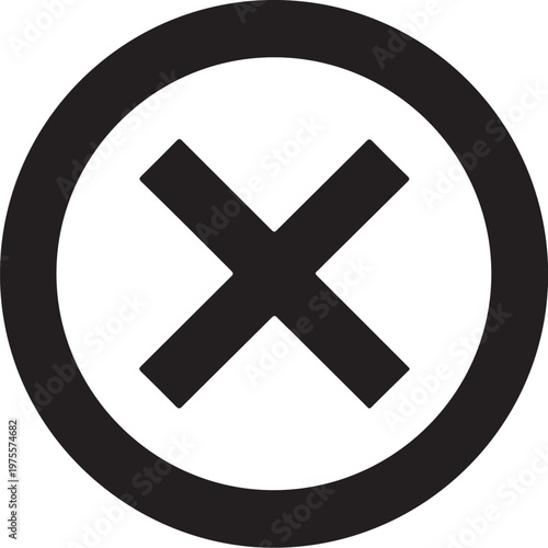 Black, vector, circle, reject, cancel icon, symbol, mark