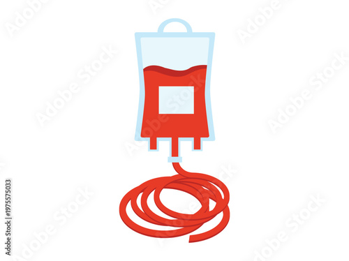 Blood Bag Clip Art Illustration