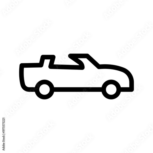 Stylish convertible car icon modern open roof vehicle, luxury driving and premium transport concept visual