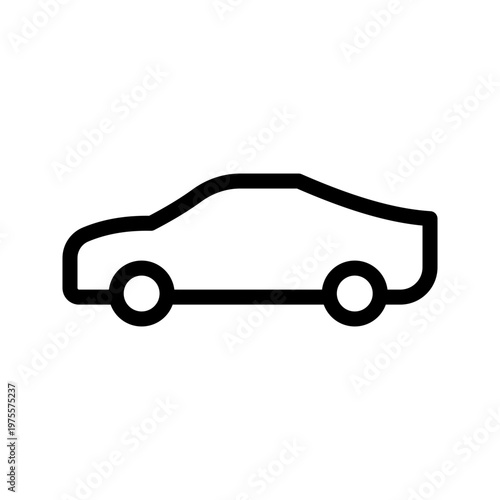Modern car icon clean vehicle design, transportation and automotive mobility concept visual