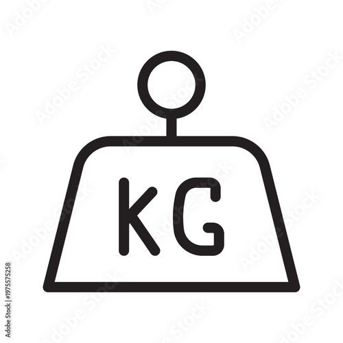 Accurate weight icon modern mass measurement, balance scale and fitness or load concept visual