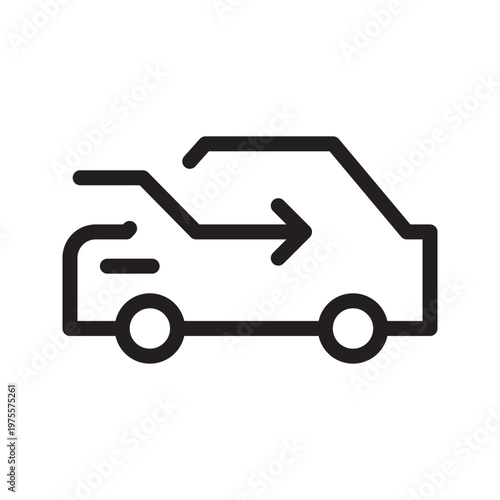 Car air recirculation mode icon modern vehicle climate control, cabin airflow and ventilation system visual