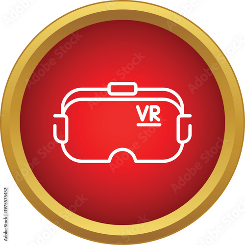 Virtual reality vr headset icon representing immersive gaming and digital experiences