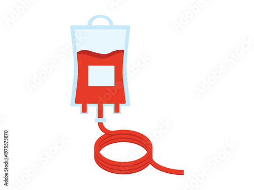 Blood Bag Cartoon Illustration